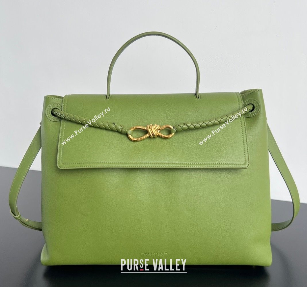 Bottega Veneta Large Ciao Ciao Top Handle Bag in Calf Leather 826195 Matcha Green 2025 (WT-250519028)