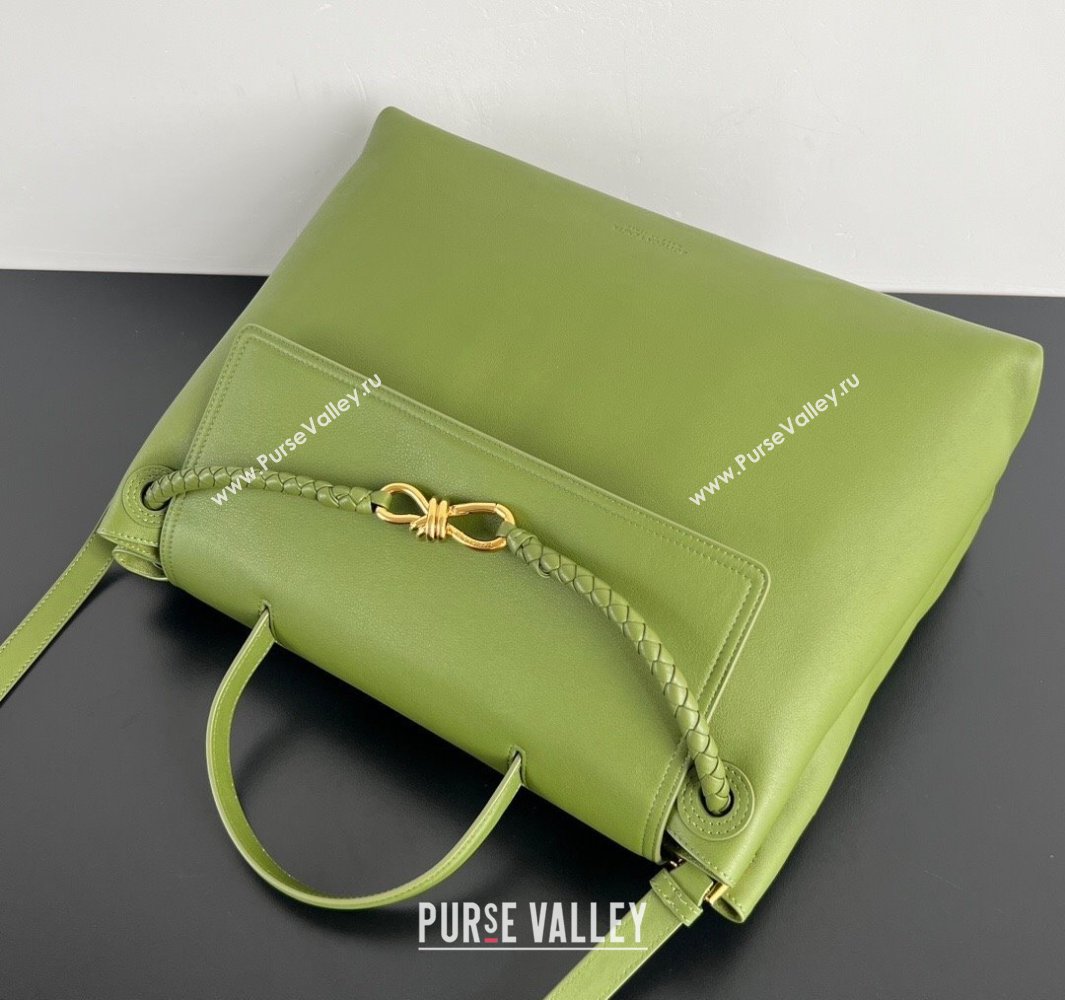 Bottega Veneta Large Ciao Ciao Top Handle Bag in Calf Leather 826195 Matcha Green 2025 (WT-250519028)