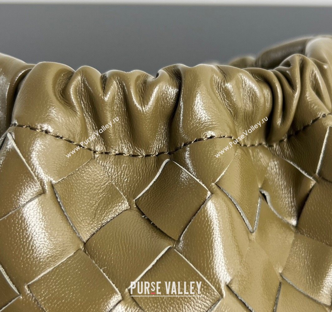 Bottega Veneta Small Dustbag in Intrecciato Leather Seaweed Green 2025 816987 (WT-250519002)