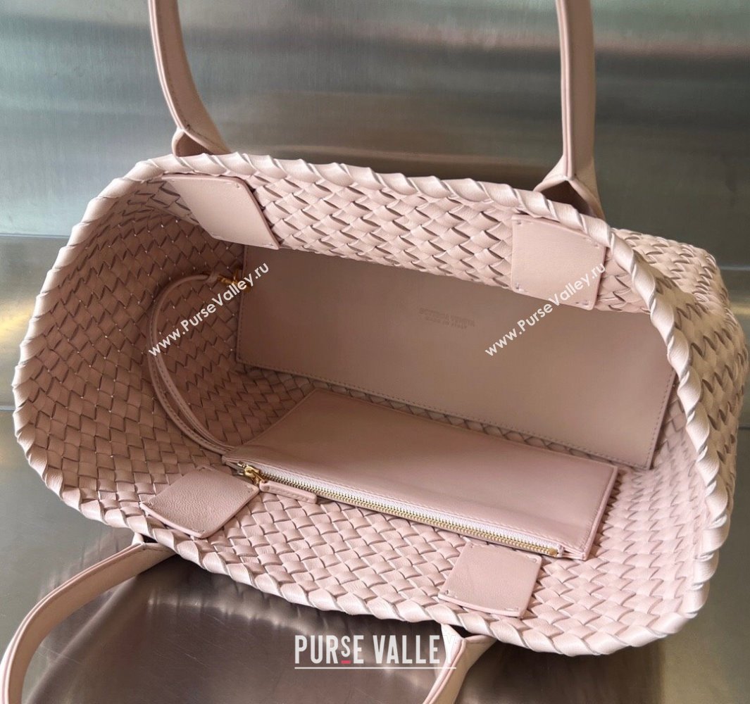 Bottega Veneta Medium Cabat Tote Bag in Intrecciato Leather Lotus Pink 2025 608810 (WT-250519089)