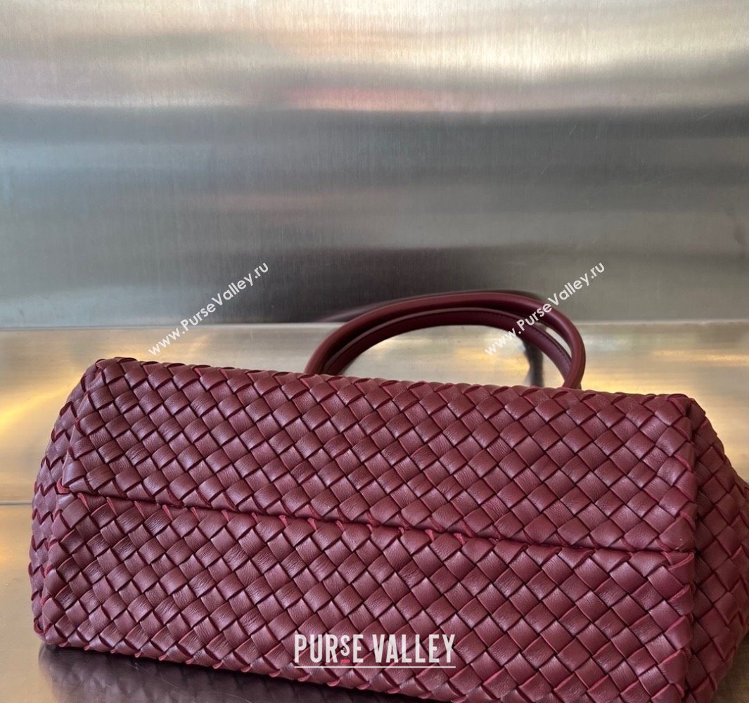 Bottega Veneta Medium Cabat Tote Bag in Intrecciato Leather Burgundy 2025 608810 (WT-250519100)