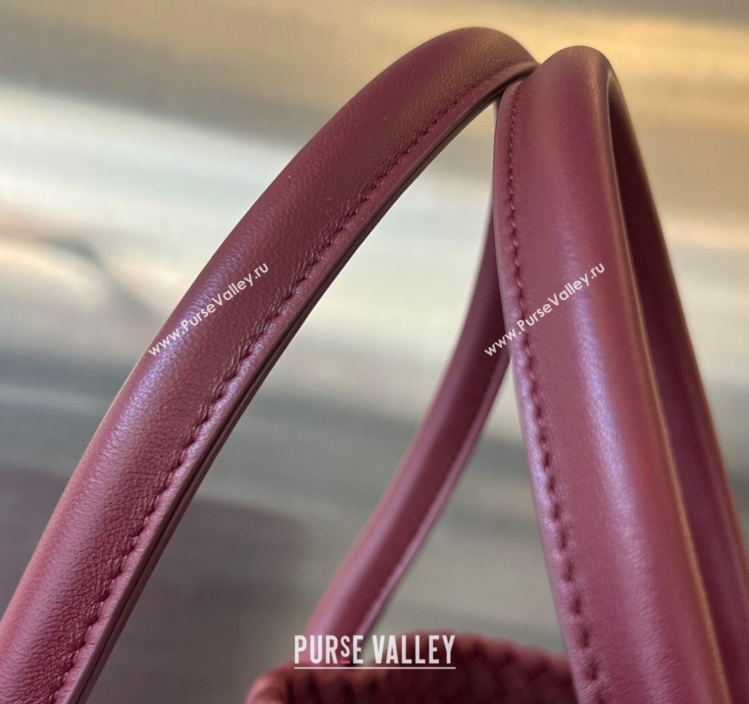Bottega Veneta Medium Cabat Tote Bag in Intrecciato Leather Burgundy 2025 608810 (WT-250519100)
