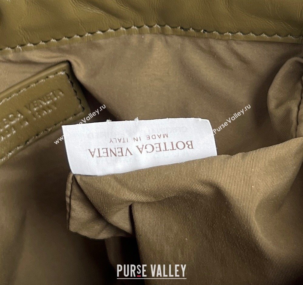 Bottega Veneta Small Dustbag in Intrecciato Leather Seaweed Green 2025 816987 (WT-250519002)