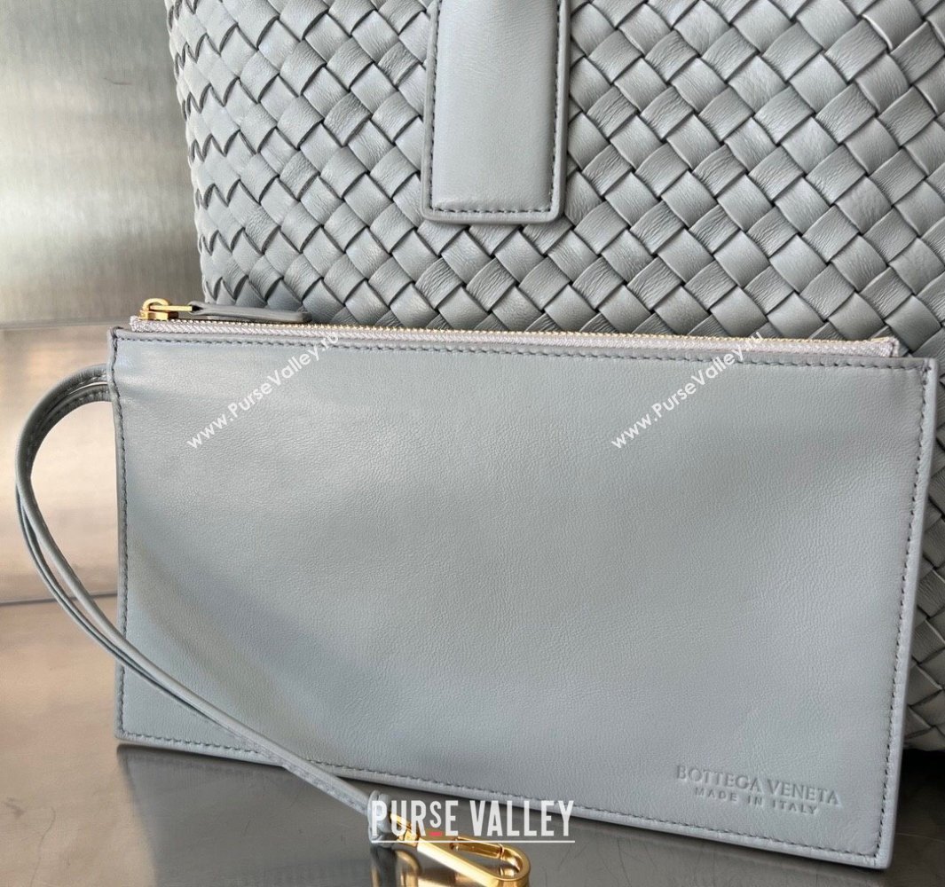 Bottega Veneta Medium Cabat Tote Bag in Intrecciato Leather Agate Grey 2025 608810 (WT-250519101)
