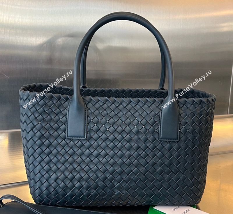 Bottega Veneta Medium Cabat Tote Bag in Intrecciato Leather Dark Blue 2025 608810 (WT-250519092)