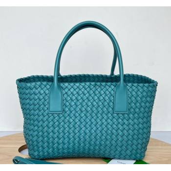 Bottega Veneta Medium Cabat Tote Bag in Intrecciato Leather Shiny Blue 2025 608810 (WT-250519093)