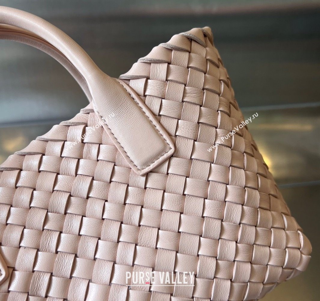 Bottega Veneta Mini Cabat Tote Bag in Intreccio Leather Lutos Pink 2025 709464 (WT-250519102)