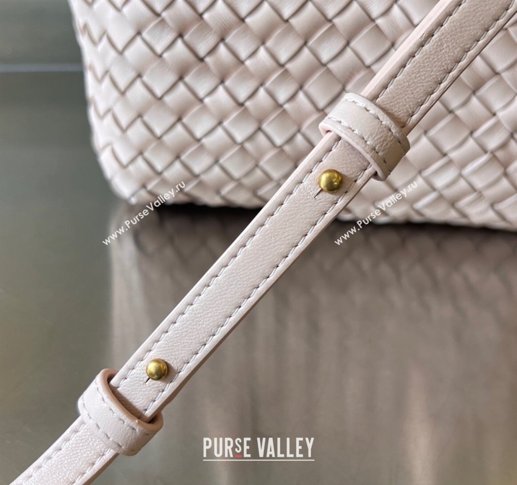 Bottega Veneta Mini Cabat Tote Bag in Intreccio Leather Lutos Pink 2025 709464 (WT-250519102)