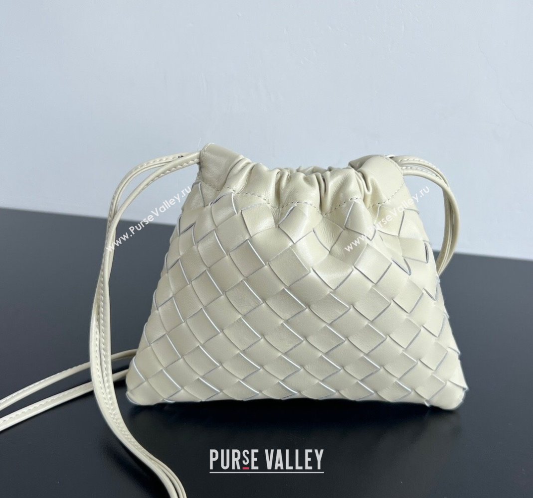 Bottega Veneta Small Dustbag in Intrecciato Leather Sea Salt 2025 816987 (WT-250519001)