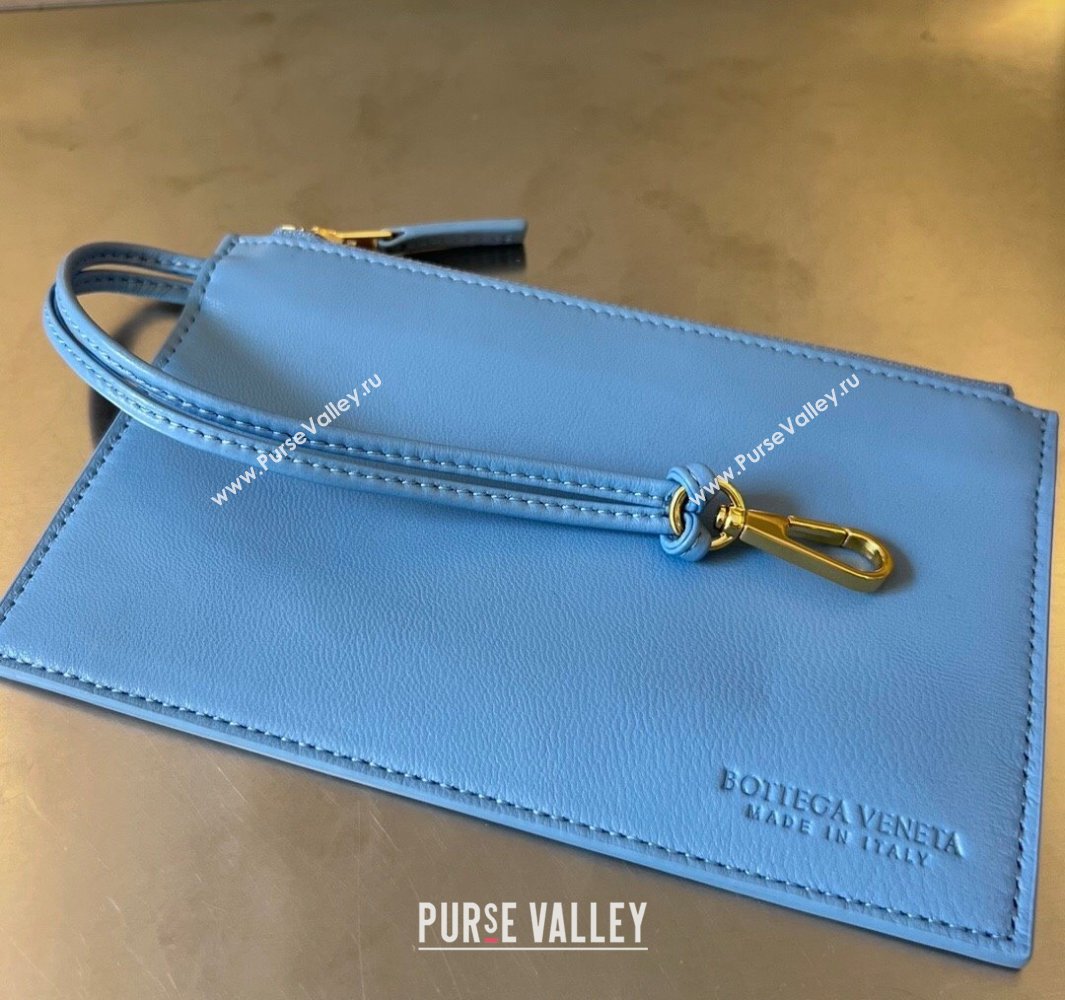 Bottega Veneta Mini Cabat Tote Bag in Intreccio Leather Storm Blue 2025 709464 (WT-250519107)