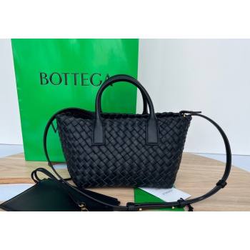 Bottega Veneta Mini Cabat Tote Bag in Intreccio Leather Black 2025 709464 (WT-250519111)