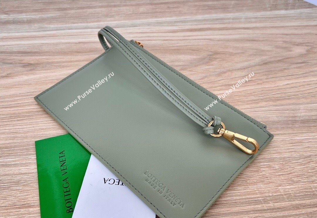 Bottega Veneta Mini Cabat Tote Bag in Intreccio Leather Travertine Green 2025 709464 (WT-250519112)