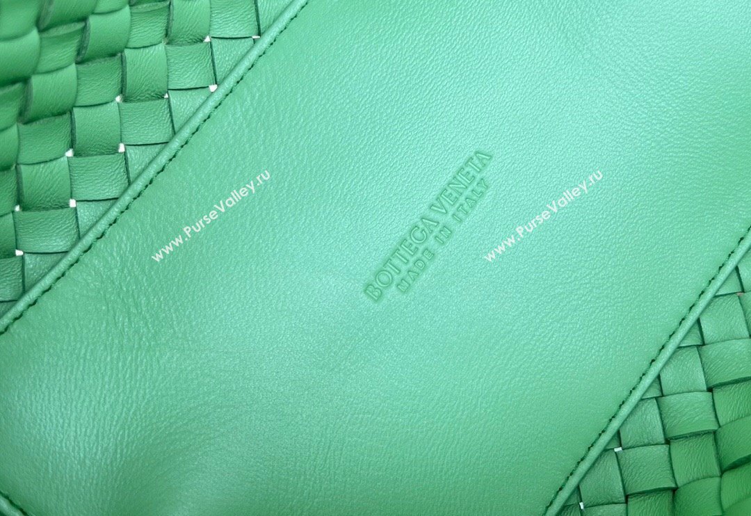 Bottega Veneta Mini Cabat Tote Bag in Intreccio Leather Lemon Green 2025 709464 (WT-250519113)