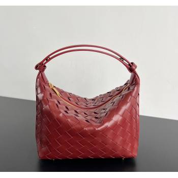 Bottega Veneta Mini Wallace Shoulder Bag in Intrecciato Soft Calfskin Leather 754443 Sapele Red 2025 (WT-250519036)