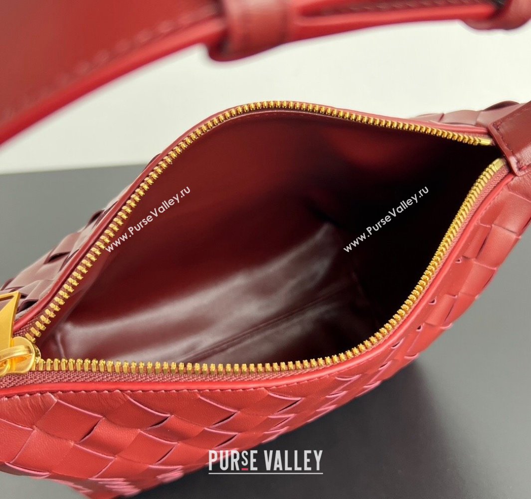 Bottega Veneta Mini Wallace Shoulder Bag in Intrecciato Soft Calfskin Leather 754443 Sapele Red 2025 (WT-250519036)