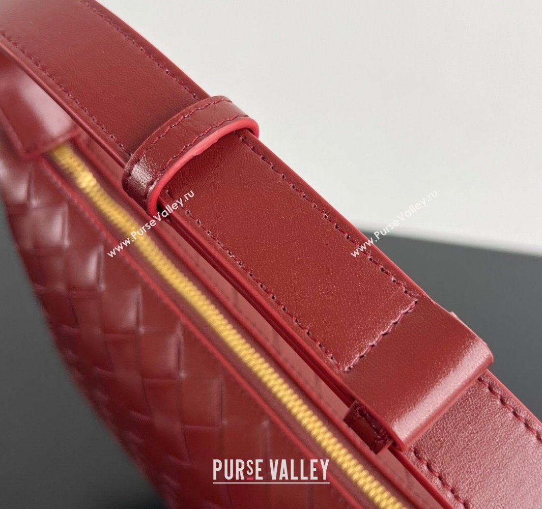 Bottega Veneta Mini Wallace Shoulder Bag in Intrecciato Soft Calfskin Leather 754443 Sapele Red 2025 (WT-250519036)