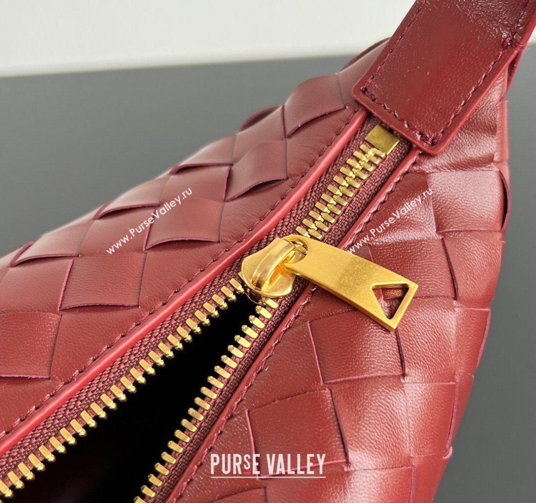 Bottega Veneta Mini Wallace Shoulder Bag in Intrecciato Soft Calfskin Leather 754443 Sapele Red 2025 (WT-250519036)