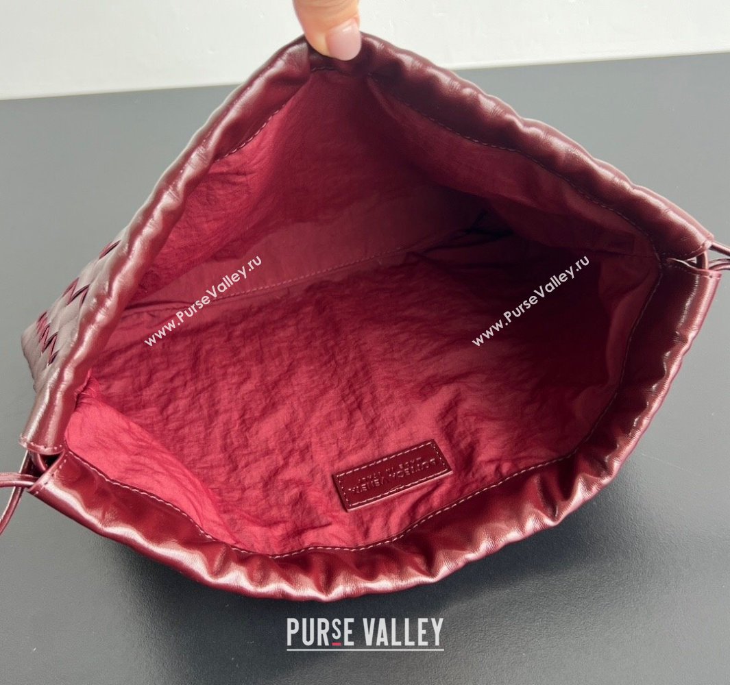 Bottega Veneta LOVE Medium Dustbag in Intrecciato Leather 796728 Barolo Red 2025 ( WT-250519006)