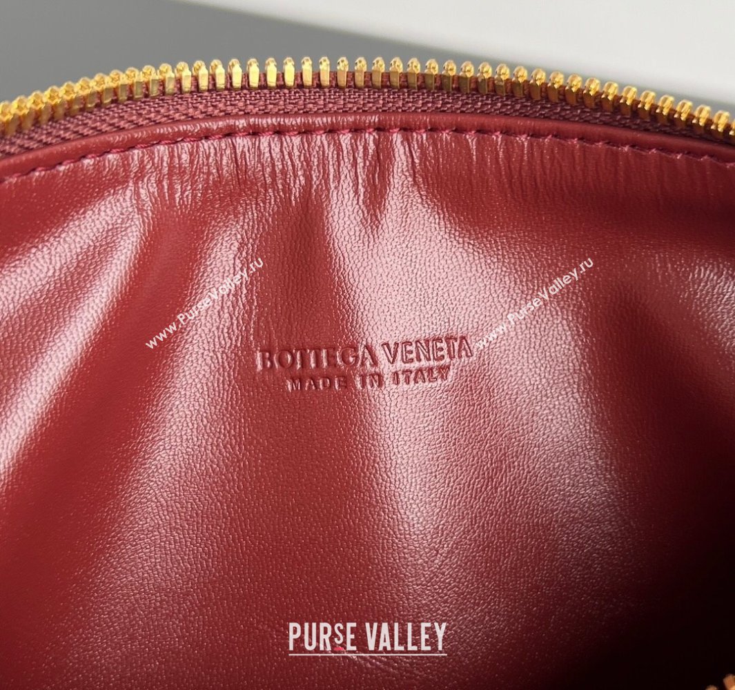 Bottega Veneta Mini Wallace Shoulder Bag in Intrecciato Soft Calfskin Leather 754443 Sapele Red 2025 (WT-250519036)