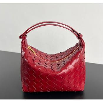 Bottega Veneta Mini Wallace Shoulder Bag in Intrecciato Soft Calfskin Leather 754443 Heart Red 2025 (WT-250519037)