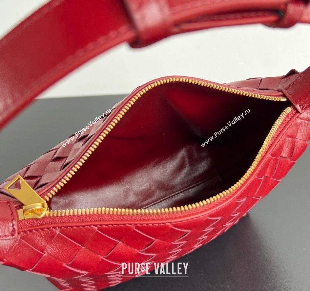 Bottega Veneta Mini Wallace Shoulder Bag in Intrecciato Soft Calfskin Leather 754443 Heart Red 2025 (WT-250519037)