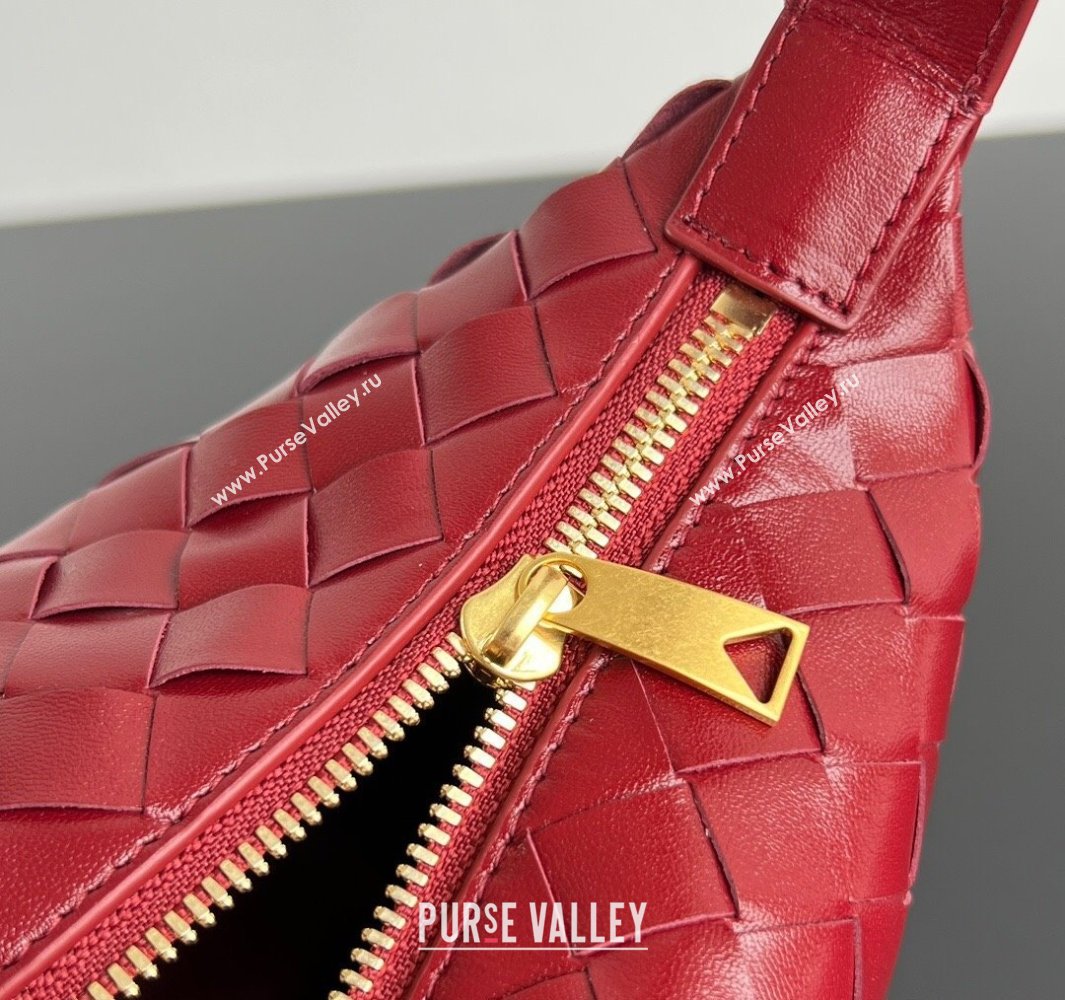 Bottega Veneta Mini Wallace Shoulder Bag in Intrecciato Soft Calfskin Leather 754443 Heart Red 2025 (WT-250519037)