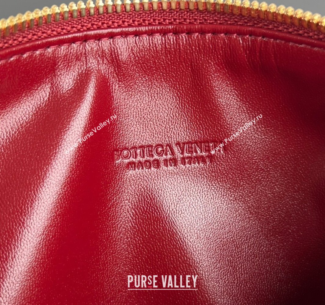 Bottega Veneta Mini Wallace Shoulder Bag in Intrecciato Soft Calfskin Leather 754443 Heart Red 2025 (WT-250519037)