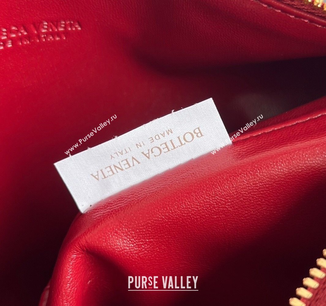 Bottega Veneta Mini Wallace Shoulder Bag in Intrecciato Soft Calfskin Leather 754443 Heart Red 2025 (WT-250519037)