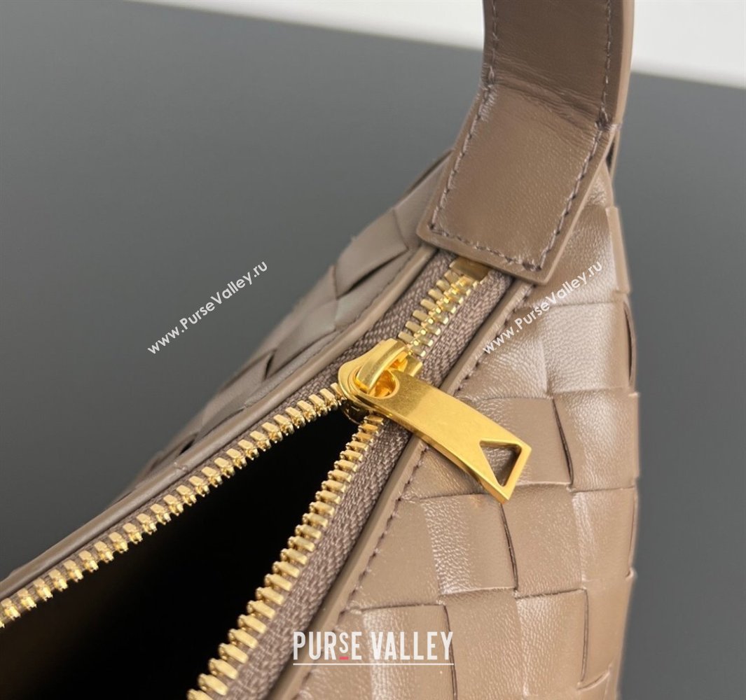 Bottega Veneta Mini Wallace Shoulder Bag in Intrecciato Soft Calfskin Leather 754443 Pinecone Grey 2025 (WT-250519038)