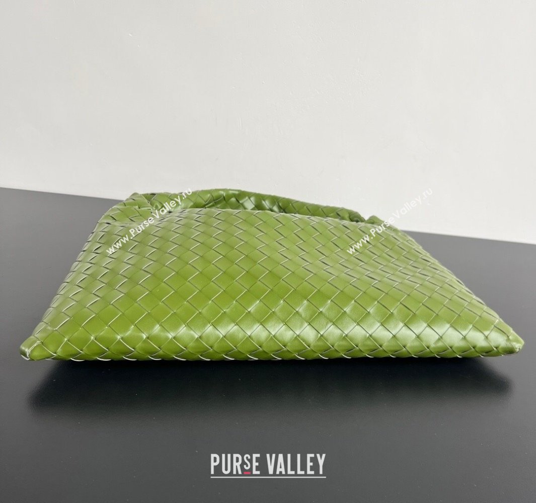 Bottega Veneta Hop Small Hobo Bag in Intrecciato Leather Matcha Green 2025 796262 (WT-250519041)