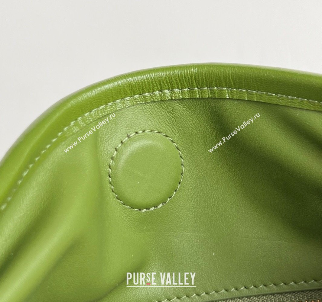 Bottega Veneta Hop Small Hobo Bag in Intrecciato Leather Matcha Green 2025 796262 (WT-250519041)