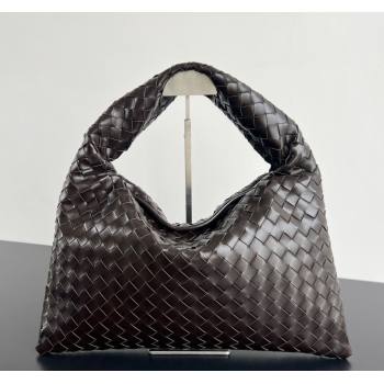 Bottega Veneta Hop Small Hobo Bag in Intrecciato Leather Fondant Brown 2025 796262 (WT-250519042)