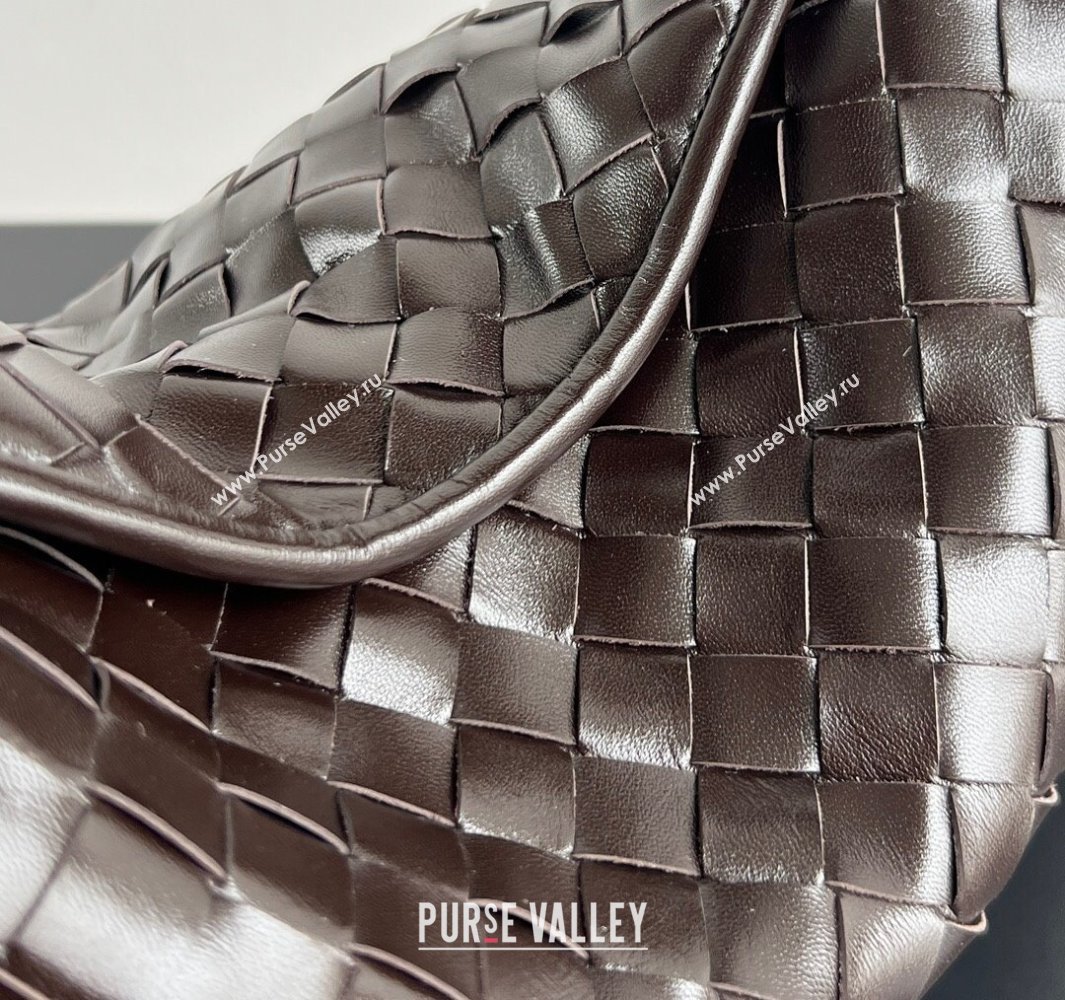Bottega Veneta Hop Small Hobo Bag in Intrecciato Leather Fondant Brown 2025 796262 (WT-250519042)