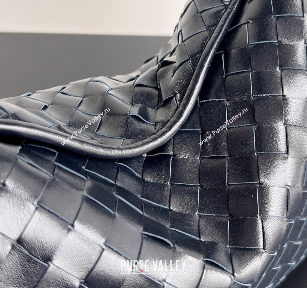 Bottega Veneta Hop Small Hobo Bag in Intrecciato Leather Shadow Blue 2025 796262 (WT-250519044)