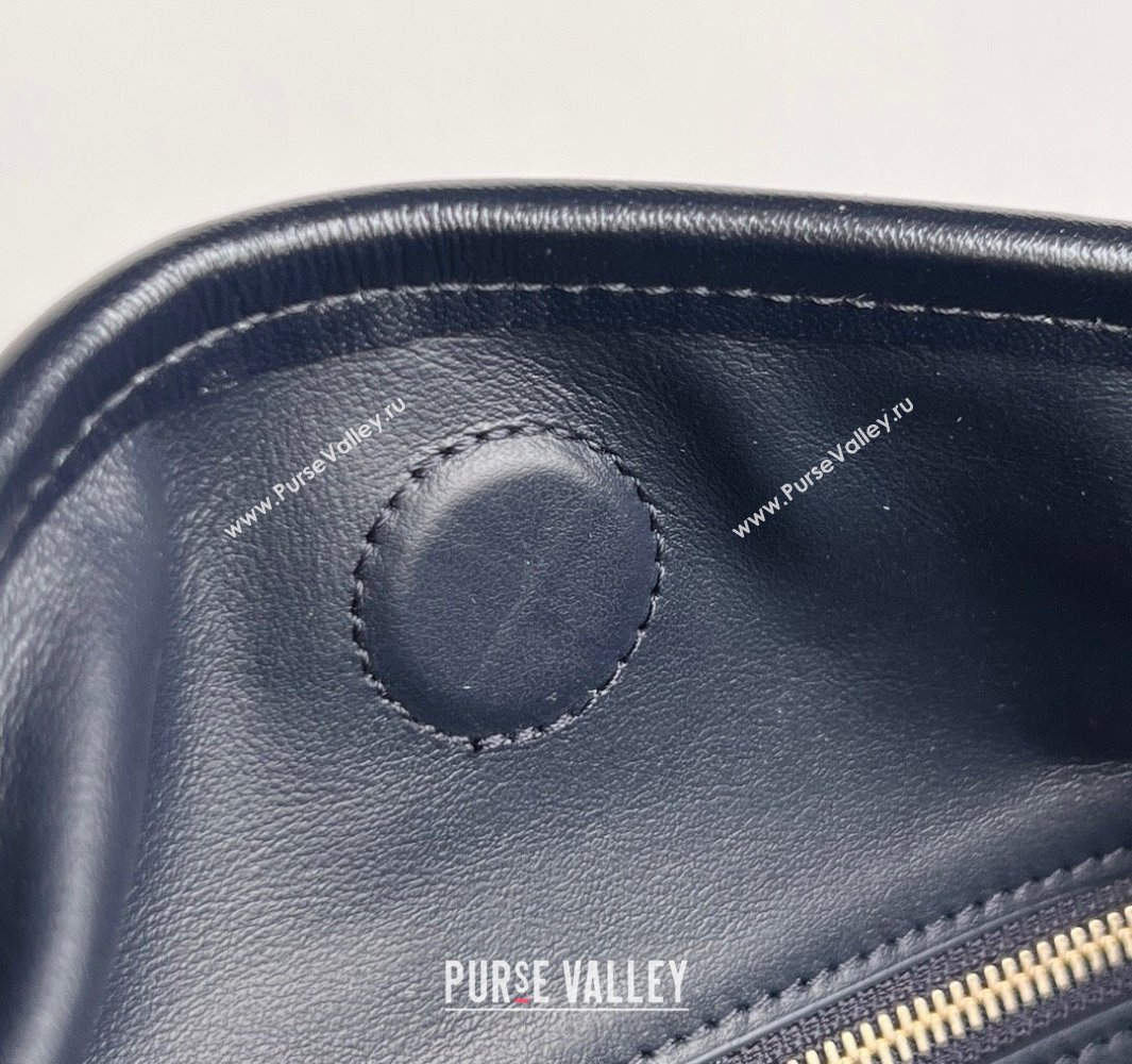 Bottega Veneta Hop Small Hobo Bag in Intrecciato Leather Shadow Blue 2025 796262 (WT-250519044)