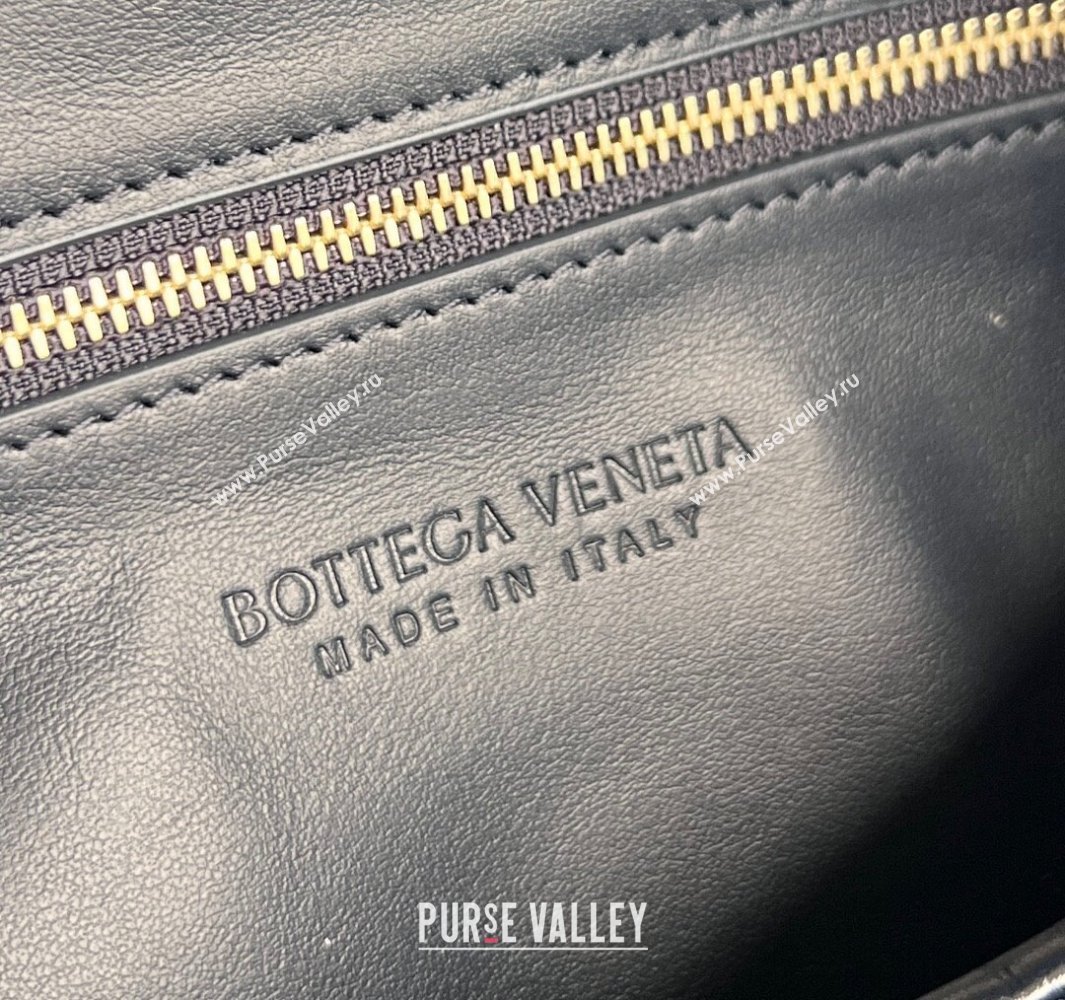 Bottega Veneta Hop Small Hobo Bag in Intrecciato Leather Shadow Blue 2025 796262 (WT-250519044)