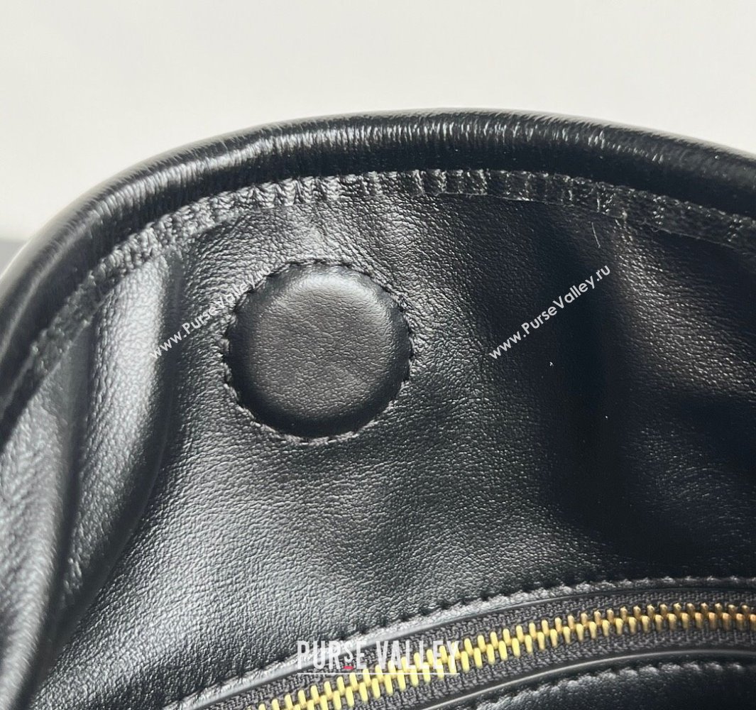 Bottega Veneta Hop Small Hobo Bag in Intrecciato Leather Black 2025 796262 (WT-250519045)
