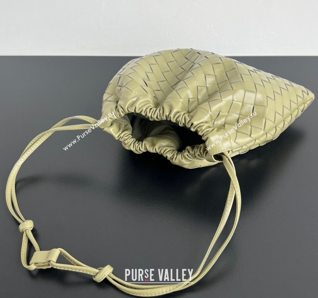 Bottega Veneta Medium Dustbag in Intrecciato Leather 796728 Travertine Green 2025 ( WT-250519005)