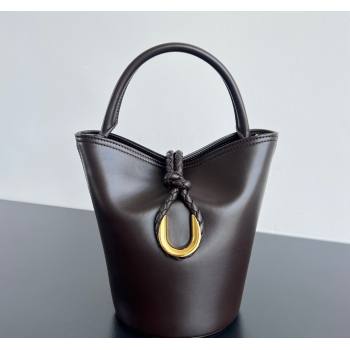 Bottega Veneta Small Liberta Bucket Bag in Smooth Leather 815244 Fondant Brown 2025 (WT-250519046)