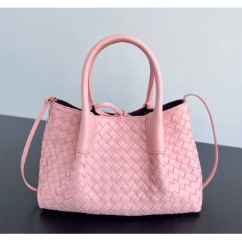 Bottega Veneta Small Pinacoteca Tote Bag in Intrecciato Leather Rose Pink 2025 819004 (WT-250519048)