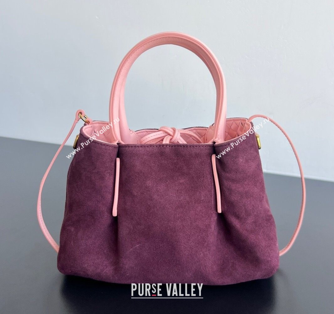 Bottega Veneta Small Pinacoteca Tote Bag in Intrecciato Leather Rose Pink 2025 819004 (WT-250519048)