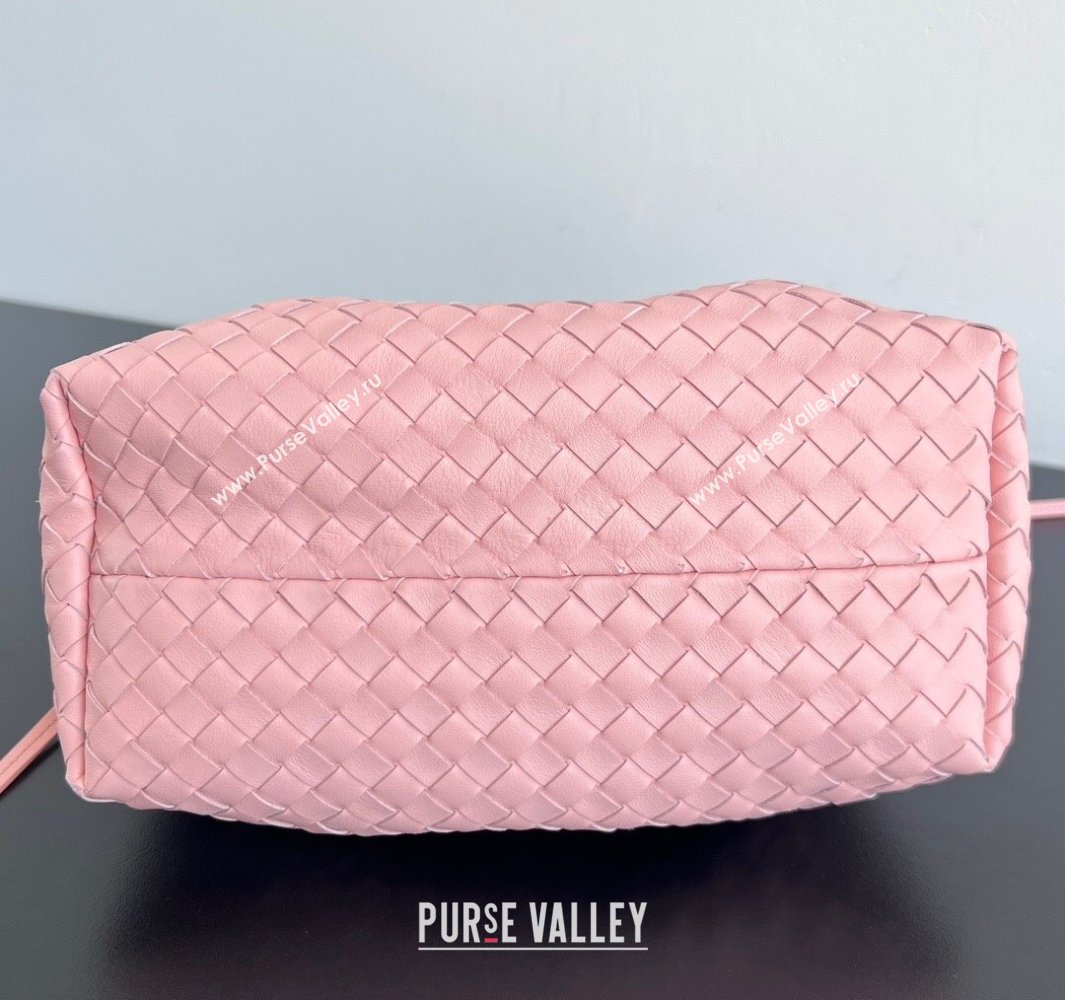 Bottega Veneta Small Pinacoteca Tote Bag in Intrecciato Leather Rose Pink 2025 819004 (WT-250519048)