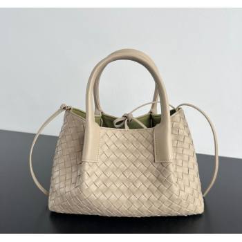 Bottega Veneta Small Pinacoteca Tote Bag in Intrecciato Leather Ecru Beige 2025 819004 (WT-250519049)
