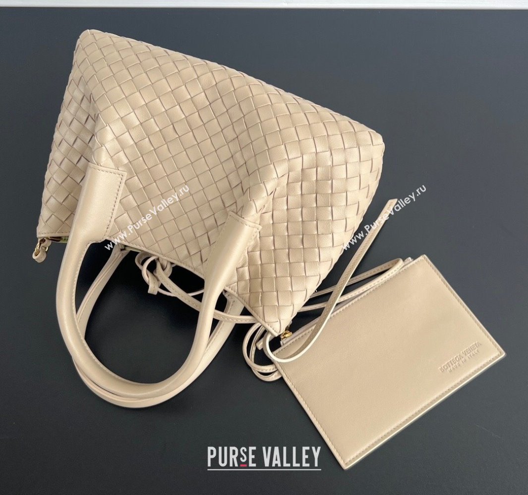 Bottega Veneta Small Pinacoteca Tote Bag in Intrecciato Leather Ecru Beige 2025 819004 (WT-250519049)