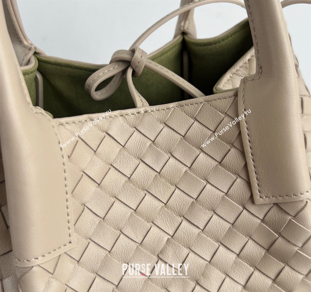 Bottega Veneta Small Pinacoteca Tote Bag in Intrecciato Leather Ecru Beige 2025 819004 (WT-250519049)