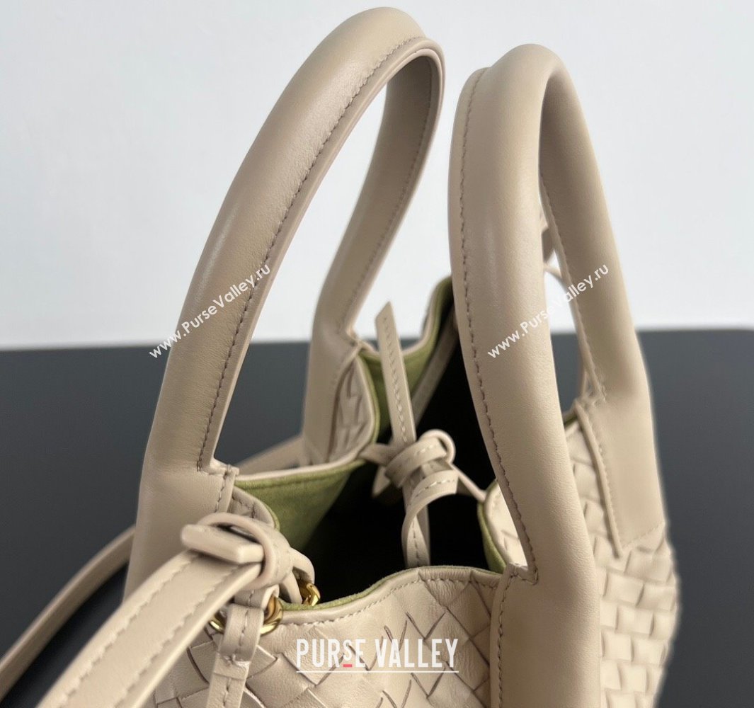 Bottega Veneta Small Pinacoteca Tote Bag in Intrecciato Leather Ecru Beige 2025 819004 (WT-250519049)