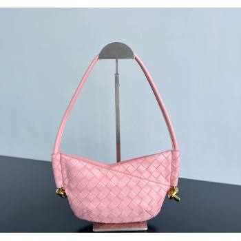 Bottega Veneta Mini Solstice Shoulder Bag in Intrecciato Leather Rose Pink 2025 796378 (WT-250519050)