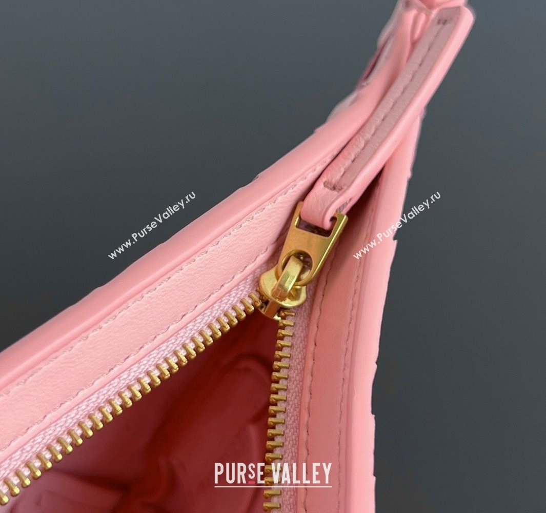 Bottega Veneta Mini Solstice Shoulder Bag in Intrecciato Leather Rose Pink 2025 796378 (WT-250519050)