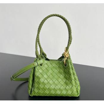 Bottega Veneta Small Parachute Shoulder Bag in Intrecciato Leather 796569 Green 2025 (WT-250519054)