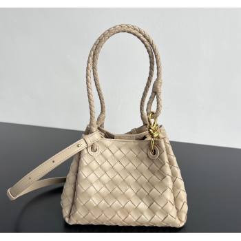 Bottega Veneta Small Parachute Shoulder Bag in Intrecciato Leather 796569 Ecru Beige 2025 (WT-250519055)